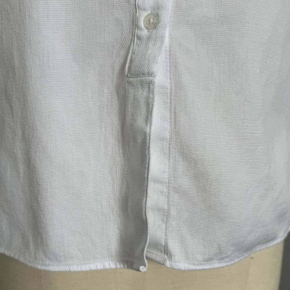 Massimo Dutti | White Cotton L/S Blouse Size 2/XS - Picture 8 of 11